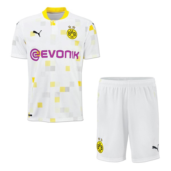 Camiseta Borussia Dortmund 3ª Kit Niños 2020 2021 Blanco